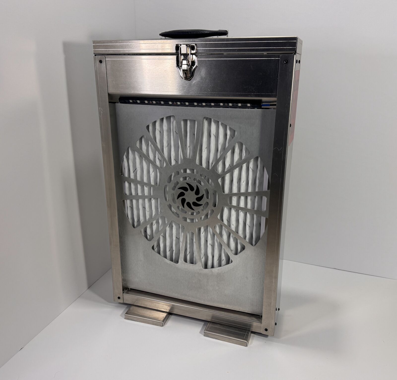 Dust Box brushed aluminum air scrubber